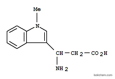 Molecular Structure of 773124-24-6 (3-AMINO-3-(1-METHYL-INDOL-3-YL)-PROPIONIC ACID)