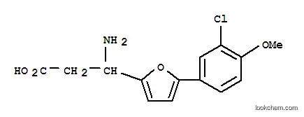 Molecular Structure of 773126-01-5 (3-AMINO-3-[5-(3-CHLORO-4-METHOXYPHENYL)-FURAN-2-YL]-PROPIONIC ACID)