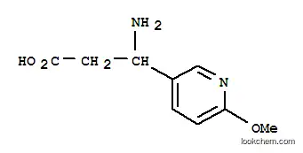 Molecular Structure of 773126-35-5 (3-AMINO-3-(6-METHOXY-PYRIDIN-3-YL)-PROPIONIC ACID)