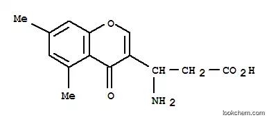 Molecular Structure of 773126-72-0 (3-AMINO-3-(5,7-DIMETHYL-4-OXO-4H-CHROMEN-3-YL)-PROPIONIC ACID)