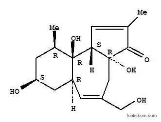Molecular Structure of 77573-30-9 (3a,8,10a-Trihydroxy-5-(hydroxymethyl)-2,10-dimethyl-4,6a,7,8,9,10,10a, 10b-octahydrobenzo[e]azulen-3(3ah)-one)