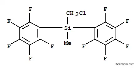 Molecular Structure of 77669-65-9 ((CHLOROMETHYL)METHYLBIS(PENTAFLUOROPHENYL)SILANE)