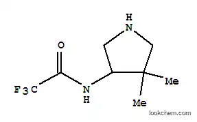 Molecular Structure of 777827-09-5 (Acetamide, N-(4,4-dimethyl-3-pyrrolidinyl)-2,2,2-trifluoro-, (+)- (9CI))
