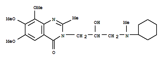 4(3H)-QUINAZOLINONE,3-[3-(CYCLOHEXYLMETHYLAMINO)-2-HYDROXYPROPYL]-6,7,8-TRIMETHOXY-2-METHYL-