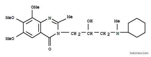 Molecular Structure of 779263-02-4 (4(3H)-Quinazolinone,  3-[3-(cyclohexylmethylamino)-2-hydroxypropyl]-6,7,8-trimethoxy-2-methyl-)