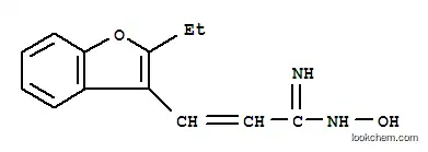 Molecular Structure of 779983-90-3 (2-Propenimidamide,3-(2-ethyl-3-benzofuranyl)-N-hydroxy-(9CI))