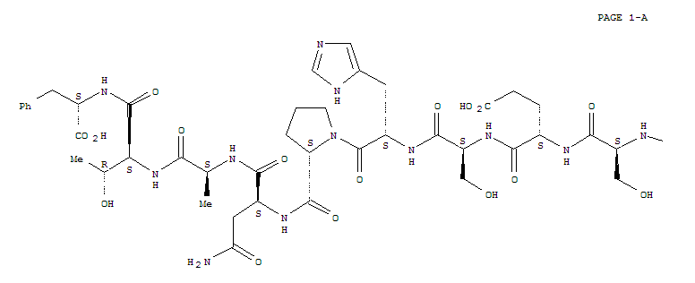 L-Threonyl-L-histidyl-L-threonyl-L-asparaginyl-L-isoleucyl-L-seryl-L-alpha-glutamyl-L-seryl-L-histidyl-L-prolyl-L-asparaginyl-L-alanyl-L-threonyl-L-phenylalanine