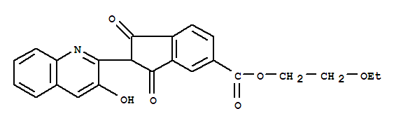 1H-Indene-5-carboxylic acid, 2,3-dihydro-2-(3-hydroxy-2-quinolinyl)-1,3-dioxo-, 2-ethoxyethyl ester