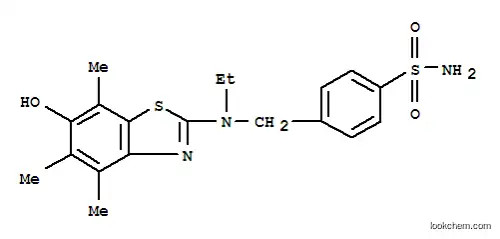 Molecular Structure of 788785-94-4 (Benzenesulfonamide,  4-[[ethyl(6-hydroxy-4,5,7-trimethyl-2-benzothiazolyl)amino]methyl]-)