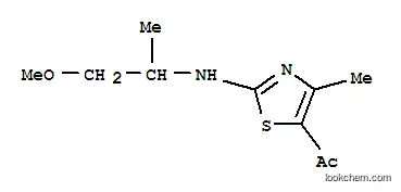 Molecular Structure of 794573-12-9 (Ethanone, 1-[2-[(2-methoxy-1-methylethyl)amino]-4-methyl-5-thiazolyl]- (9CI))