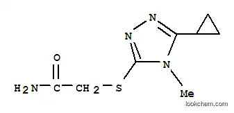 Molecular Structure of 796064-20-5 (Acetamide, 2-[(5-cyclopropyl-4-methyl-4H-1,2,4-triazol-3-yl)thio]- (9CI))