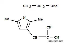 Molecular Structure of 799253-17-1 (Propanedinitrile, [[1-(2-methoxyethyl)-2,5-dimethyl-1H-pyrrol-3-yl]methylene]- (9CI))