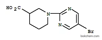 Molecular Structure of 799283-93-5 (1-(5-Bromopyrimidin-2-yl)piperidine-3-carboxylic acid)