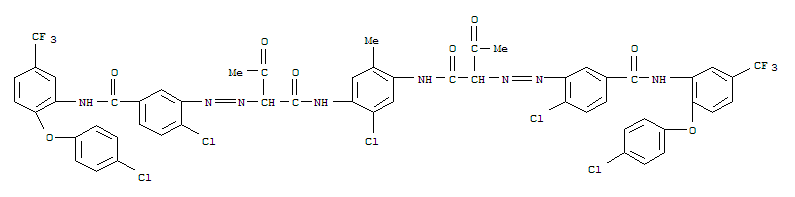 3,3'-[(2-chloro-5-methyl-p-phenylene)bis[imino(1-acetyl-2-oxoethylene)azo]]bis[4-chloro-N-[2-(4-chlorophenoxy)-5-(trifluoromethyl)phenyl]benzamide]