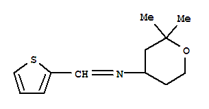 2H-PYRAN-4-AMINE,TETRAHYDRO-2,2-DIMETHYL-N-(2-THIENYLMETHYLENE)-