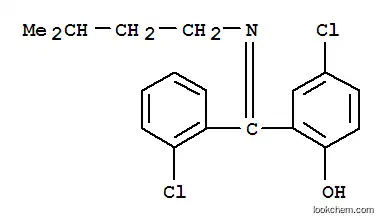 Molecular Structure of 80018-11-7 (4-Chloro-2-(((2-chlorophenyl)(3-methylbutyl)imino)methyl)phenol)
