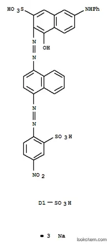 2-Naphthalenesulfonicacid, 4-hydroxy-3-[[4-[(4-nitro-2-sulfophenyl)azo]-6(or7)-sulfo-1-naphthalenyl]azo]-7-(phenylamino)-, trisodium salt (9CI)