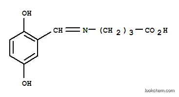 Molecular Structure of 802826-19-3 (Butyric acid, 4-[(2,5-dihydroxybenzylidene)amino]- (8CI))