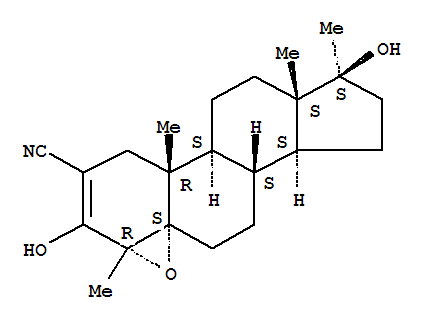 4α,5α-epoxy-3,17β-dihydroxy-4β,17α-dimethyl-5α-androst-2-ene-2-carbonitrile