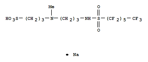 1-Propanesulfonic acid,3-[methyl[3-[[(1,1,2,2,3,3,4,4,5,5,6,6,6-tridecafluorohexyl)sulfonyl]amino]propyl]amino]-,sodium salt (1:1)