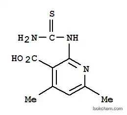 Molecular Structure of 806635-45-0 (3-Pyridinecarboxylicacid,2-[(aminothioxomethyl)amino]-4,6-dimethyl-(9CI))
