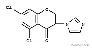 Molecular Structure of 80929-69-7 (4H-1-Benzopyran-4-one,  5,7-dichloro-2,3-dihydro-3-(1H-imidazol-1-yl)-)