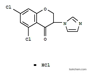 Molecular Structure of 80930-26-3 (4H-1-Benzopyran-4-one,  5,7-dichloro-2,3-dihydro-3-(1H-imidazol-1-yl)-,  monohydrochloride  (9CI))
