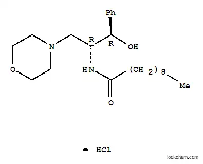 Molecular Structure of 80938-69-8 (D,L-THREO-1-PHENYL-2-DECANOYLAMINO-3-MORPHOLINO-1-PROPANOL HCL)