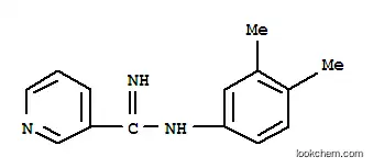 Molecular Structure of 812692-68-5 (3-Pyridinecarboximidamide,N-(3,4-dimethylphenyl)-(9CI))