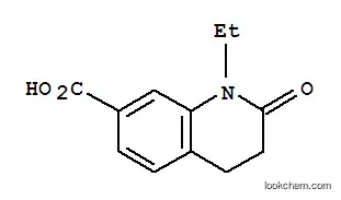 Molecular Structure of 813425-19-3 (7-Quinolinecarboxylicacid,1-ethyl-1,2,3,4-tetrahydro-2-oxo-(9CI))