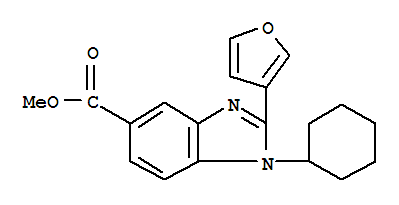 1H-Benzimidazole-5-carboxylicacid, 1-cyclohexyl-2-(3-furanyl)-, methyl ester