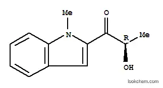 Molecular Structure of 827322-61-2 (1-Propanone,2-hydroxy-1-(1-methyl-1H-indol-2-yl)-,(2R)-(9CI))