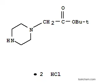 Molecular Structure of 827614-56-2 (tert-Butyl piperazin-1-ylacetate dihydrochloride)
