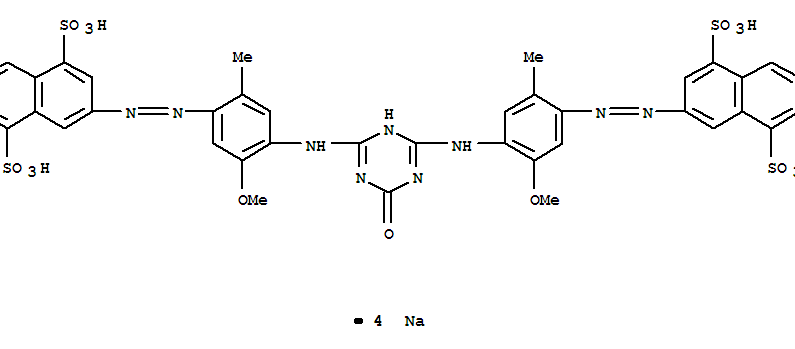 1,5-Naphthalenedisulfonicacid,3,3'-[(1,6-dihydro-6-oxo-1,3,5-triazine-2,4-diyl)bis[imino(5-methoxy-2-methyl-4,1-phenylene)azo]]bis-,tetrasodium salt (9CI)