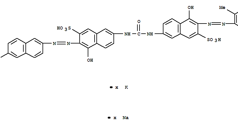 4-HYDROXY-7-[[[[5-HYDROXY-6-[(O-TOLYL)AZO]-7-SULFO-2-NAPHTHYL]AMINO]CARBONYL]AMINO]-3-[(6-SULFO-2-NAPHTHYL)AZO]NAPHTHALENE-2-SULFONIC ACID POTASSIUM SODIUM SALT