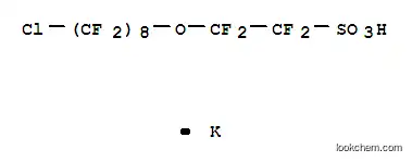 Molecular Structure of 83329-89-9 (2-[(8-chloro-1,1,2,2,3,3,4,4,5,5,6,6,7,7,8,8-hexadecafluoroctyl)oxyl]-1,1,2,2-tetrafluoro-ethanesulfonic acid,potassium salt)