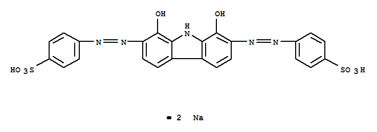 Benzenesulfonic acid,4,4'-[(1,8-dihydroxy-9H-carbazole-2,7-diyl)bis(azo)]bis-, disodium salt (9CI)