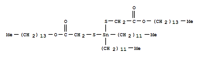8-Oxa-3,5-dithia-4-stannadocosanoicacid, 4,4-didodecyl-7-oxo-, tetradecyl ester