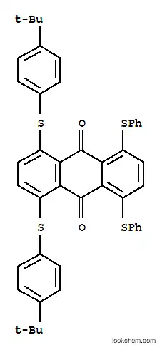 Molecular Structure of 83929-64-0 (1,4-bis[[4-(1,1-dimethylethyl)phenyl]thio]-5,8-bis(phenylthio)anthraquinone)