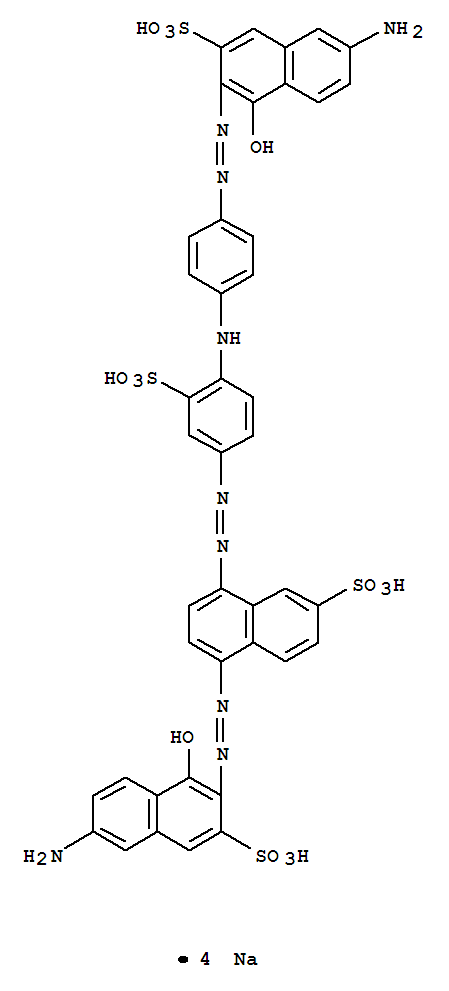 2-Naphthalenesulfonicacid,5-[2-(6-amino-1-hydroxy-3-sulfo-2-naphthalenyl)diazenyl]-8-[2-[4-[[4-[2-(6-amino-1-hydroxy-3-sulfo-2-naphthalenyl)diazenyl]phenyl]amino]-3-sulfophenyl]diazenyl]-,sodium salt 