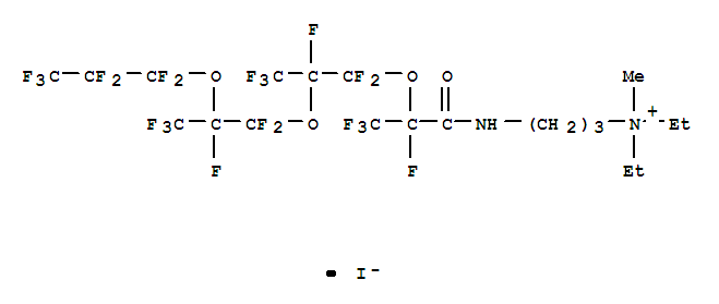 7,10,13-Trioxa-4-azahexadecan-1-aminium,N,N-diethyl-6,8,8,9,11,11,12,14,14,15,15,16,16,16-tetradecafluoro-N-methyl-5-oxo-6,9,12-tris(trifluoromethyl)-,iodide (1:1)