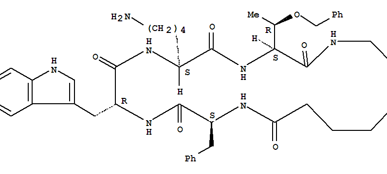 6-(4-aminobutyl)-12-benzyl-9-(1H-indol-3-ylmethyl)-3-(1-phenylmethoxyethyl)-1,4,7,10,13-pentazacycloicosane-2,5,8,11,14-pentone