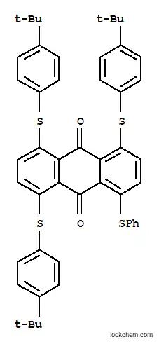 Molecular Structure of 84434-37-7 (1,4,5-tris[[4-(1,1-dimethylethyl)phenyl]thio]-8-(phenylthio)anthraquinone)
