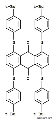 Molecular Structure of 84434-38-8 (1,4,5,8-tetrakis[[4-(1,1-dimethylethyl)phenyl]thio]anthraquinone)