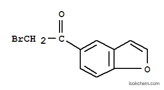 Molecular Structure of 844891-02-7 (1-(1-BENZOFURAN-5-YL)-2-BROMO-1-ETHANONE)