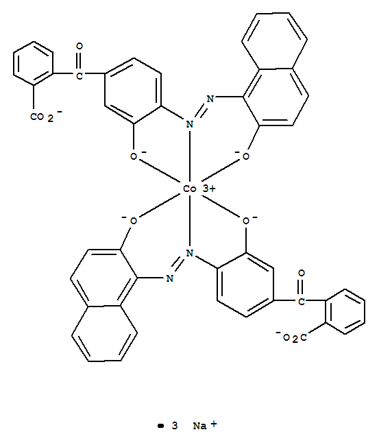 Cobaltate(3-),bis[2-[3-hydroxy-4-[(2-hydroxy-1-naphthalenyl)azo]benzoyl]benzoato(3-)]-,trisodium (9CI)
