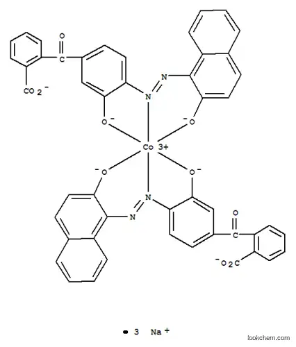 Molecular Structure of 84777-71-9 (Cobaltate(3-),bis[2-[3-hydroxy-4-[(2-hydroxy-1-naphthalenyl)azo]benzoyl]benzoato(3-)]-,trisodium (9CI))