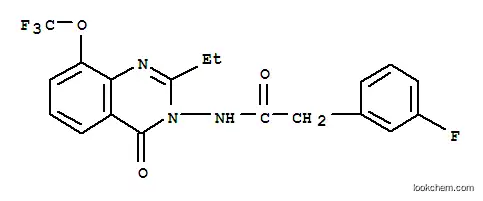 Benzeneacetamide,  N-[2-ethyl-4-oxo-8-(trifluoromethoxy)-3(4H)-quinazolinyl]-3-fluoro-