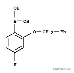 Molecular Structure of 848779-87-3 (2-BENZYLOXY-4-FLUOROPHENYLBORONIC ACID)