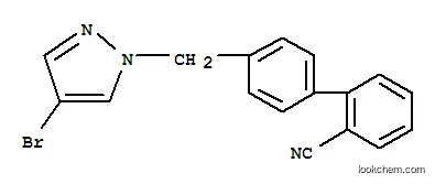 Molecular Structure of 850349-04-1 (4'-(4-BROMO-PYRAZOL-1-YLMETHYL)-BIPHENYL-2-CARBONITRILE)